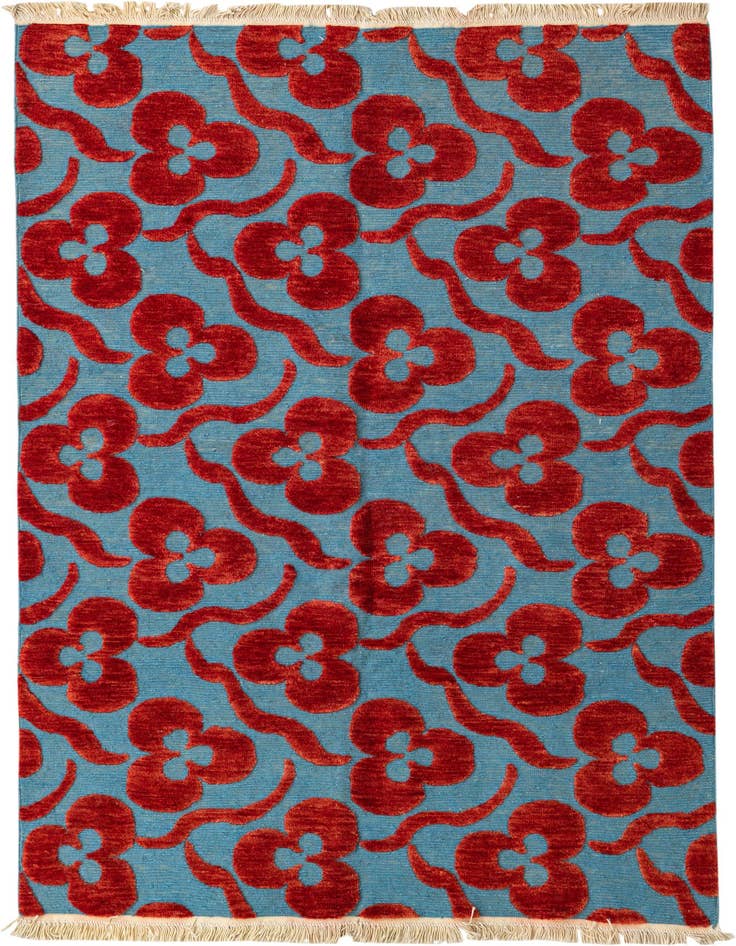 Detail image of 4' 2 x 6' 4 Hand Knotted Darya Wool Rug