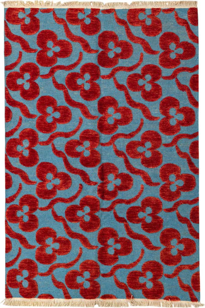 4' 2 x 6' 4 Hand Knotted Darya Wool Rug