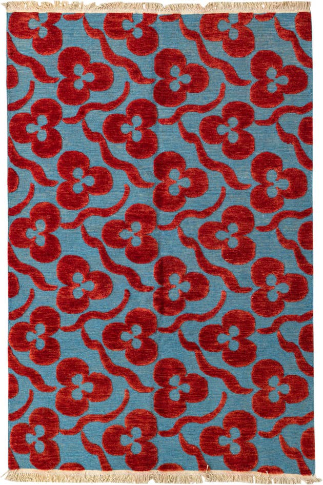 Detail image of 4' 2 x 6' 4 Hand Knotted Darya Wool Rug