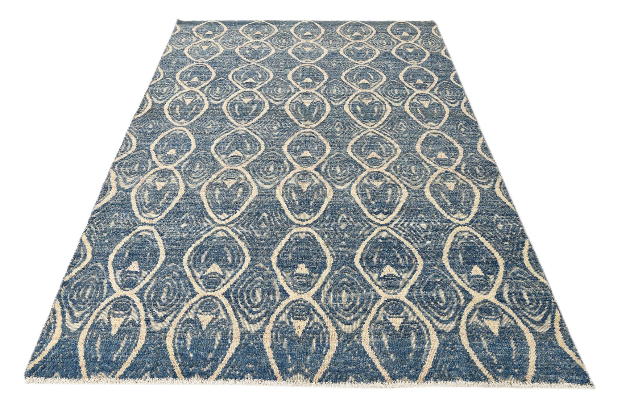 5' 5 x 7' 11 Hand Knotted Darya Wool Rug