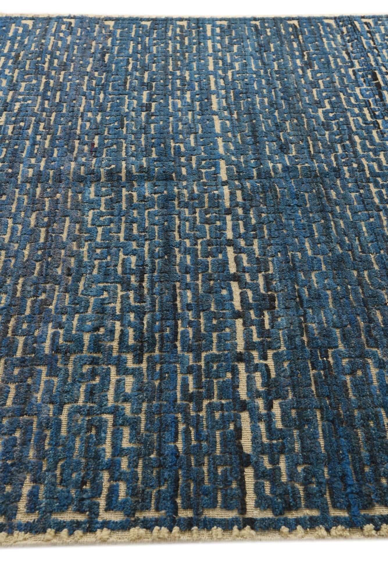 6' 8 x 9' 8 Hand Knotted Darya Wool Rug