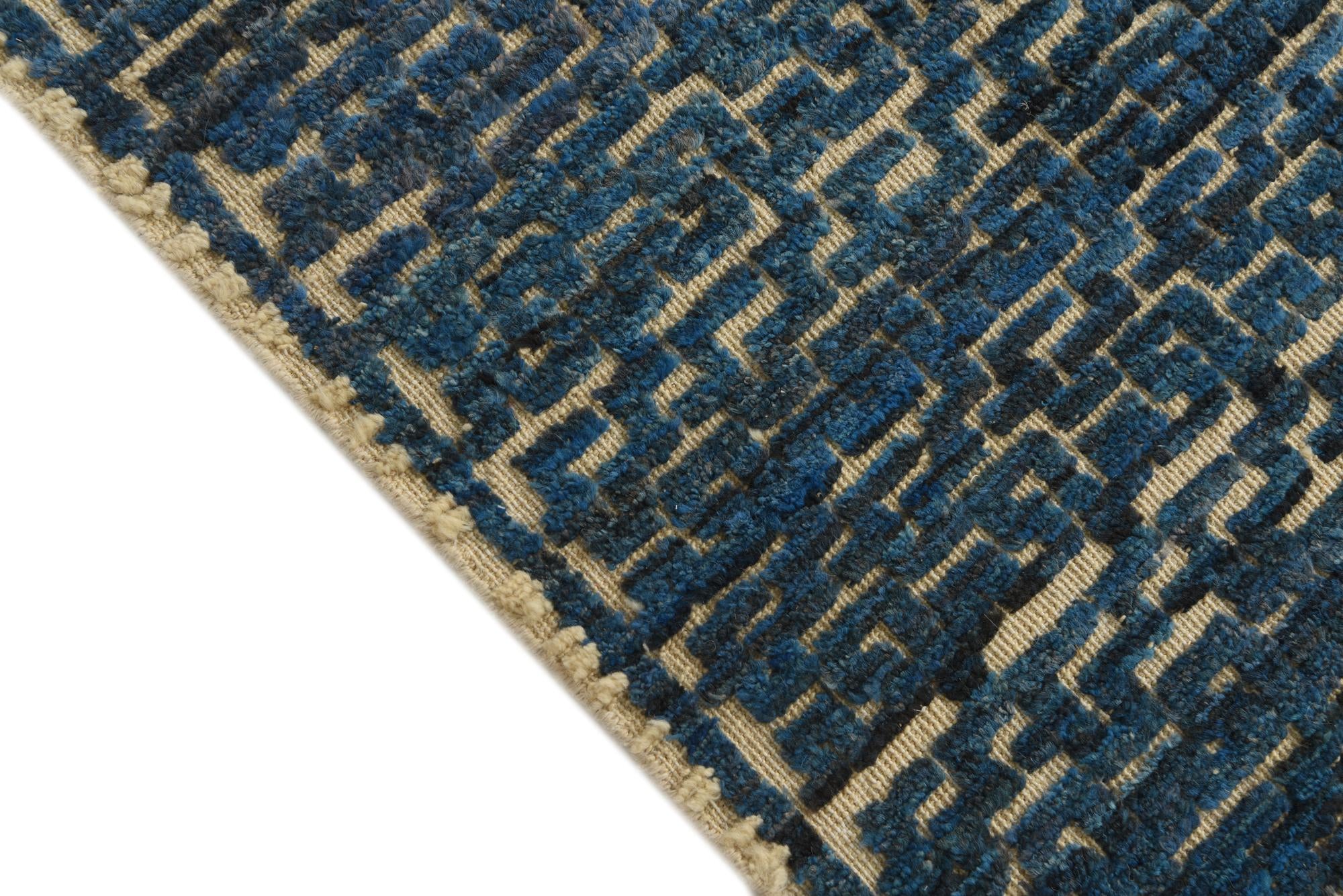6' 8 x 9' 8 Hand Knotted Darya Wool Rug