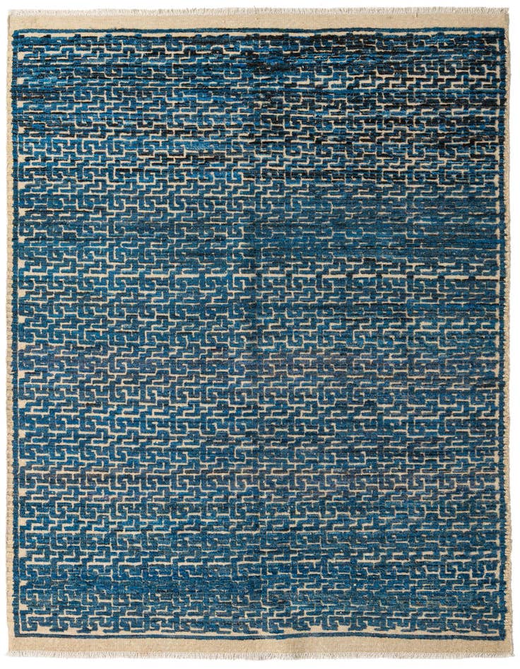 Detail image of 6' 8 x 9' 8 Hand Knotted Darya Wool Rug