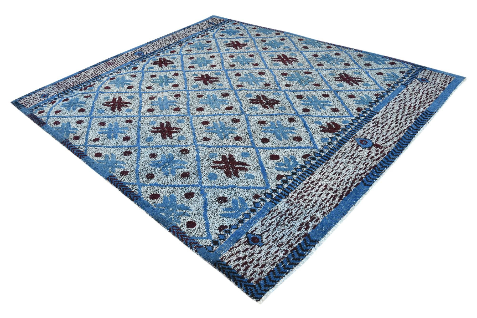 8' 7 x 10' Hand Knotted Darya Wool Rug