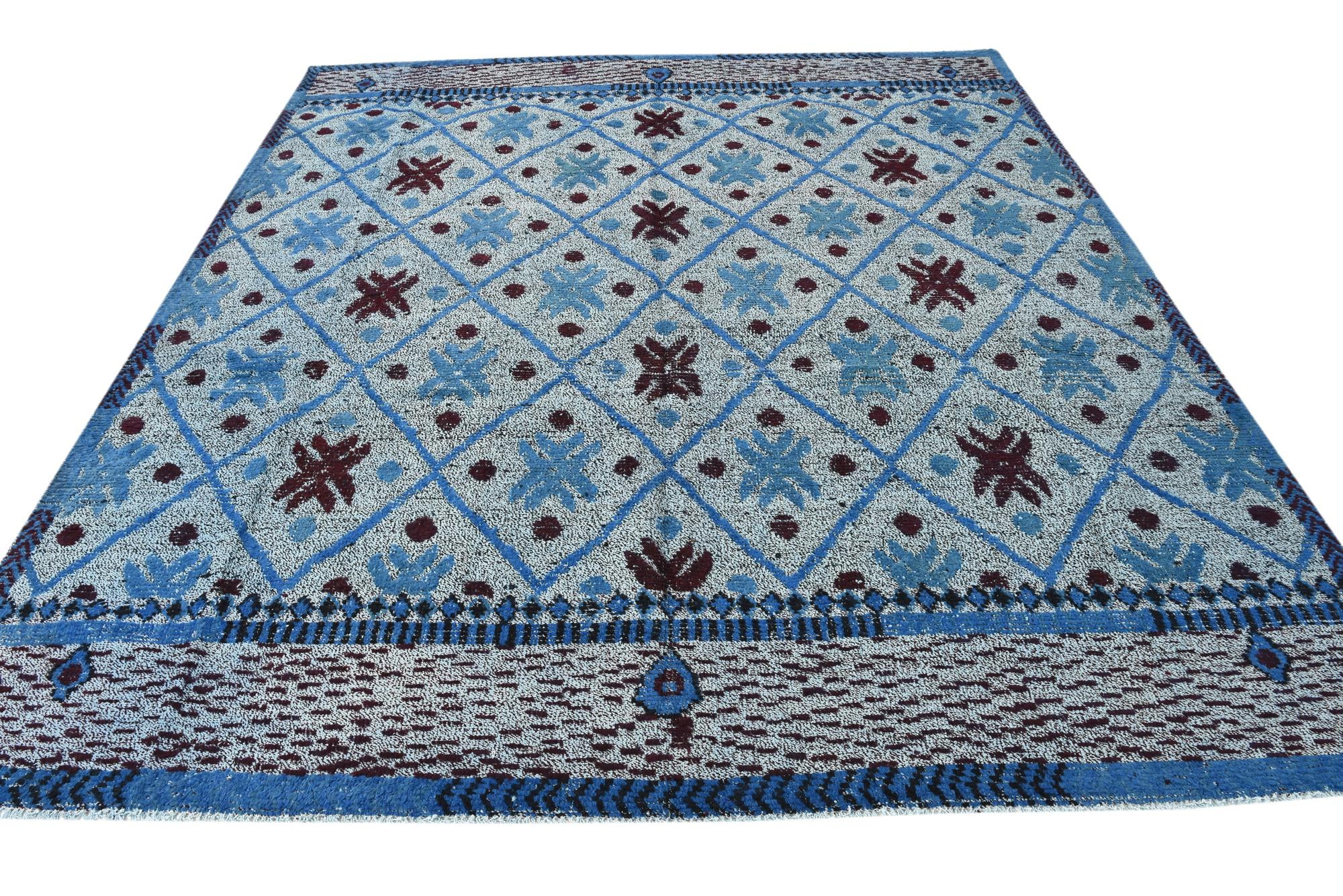 8' 7 x 10' Hand Knotted Darya Wool Rug