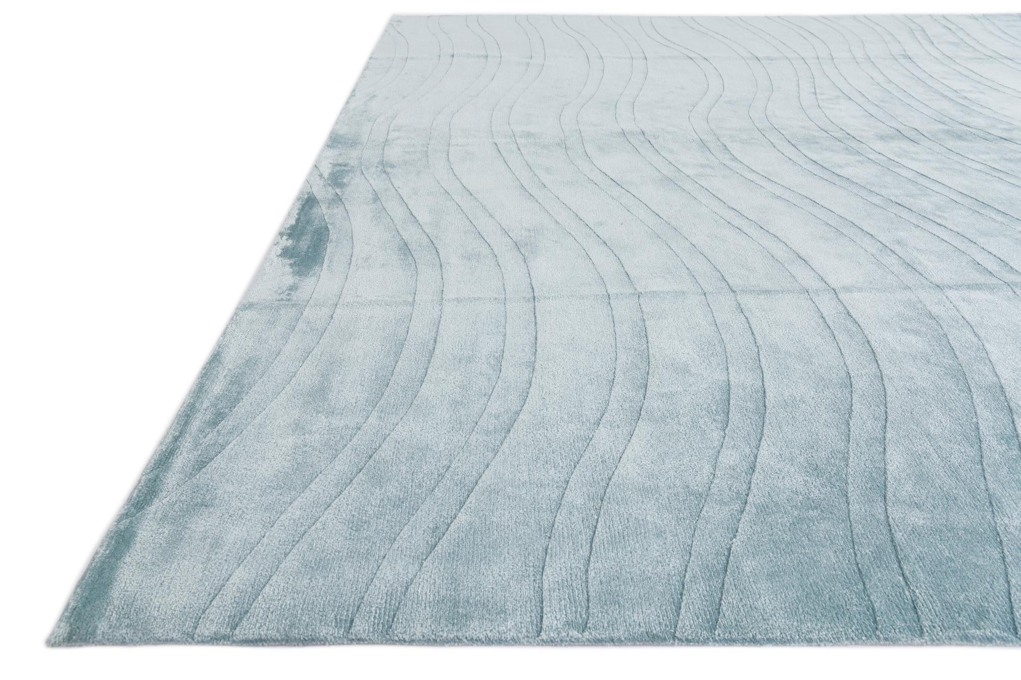 9' 10 x 13' 1 Hand Knotted Darya Wool Rug