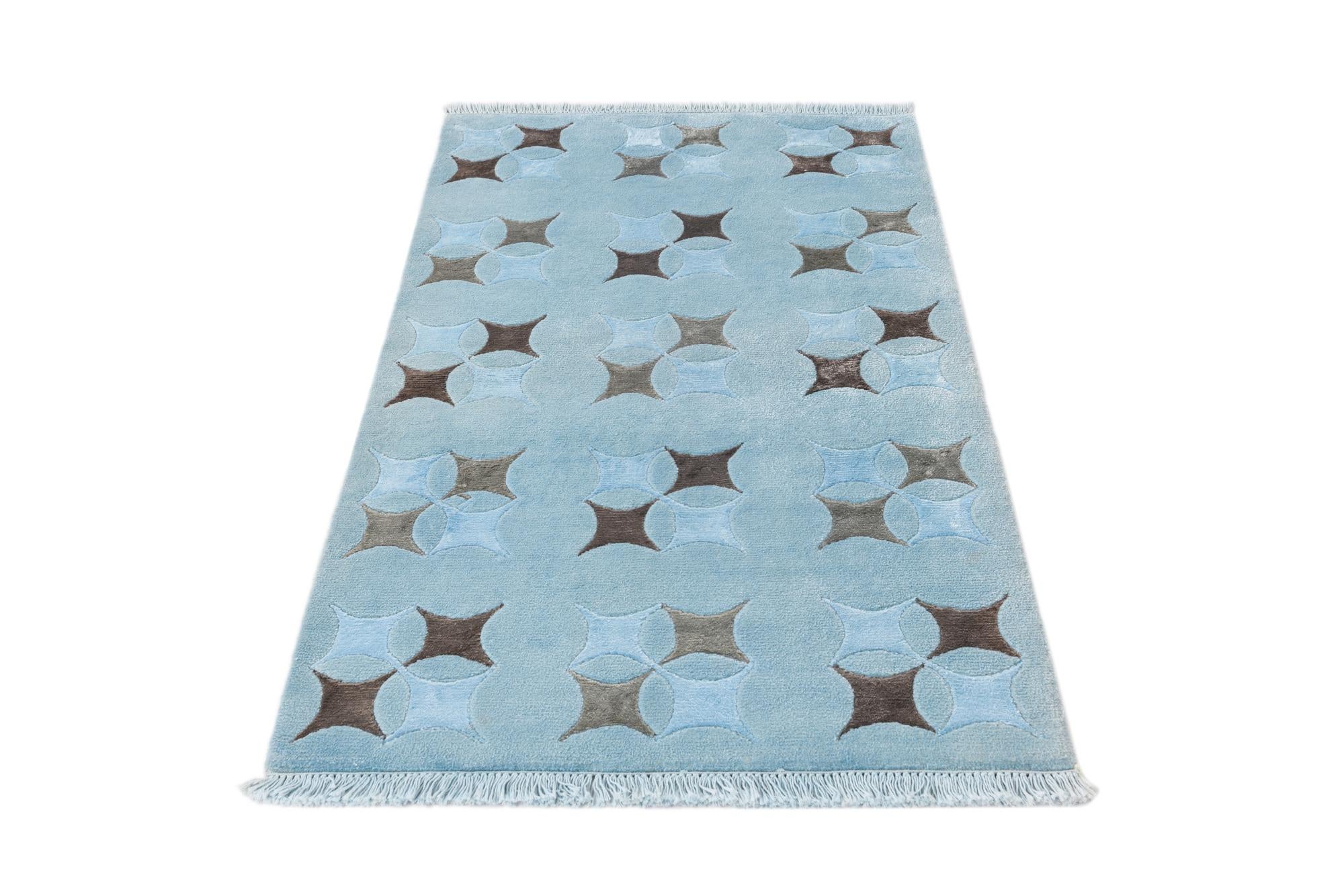 2' 11 x 4' 11 Hand Knotted Darya Wool Rug