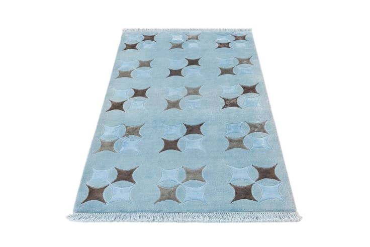 Detail image of 2' 11 x 4' 11 Hand Knotted Darya Wool Rug