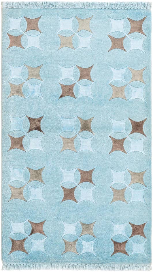 Detail image of 2' 11 x 4' 11 Hand Knotted Darya Wool Rug