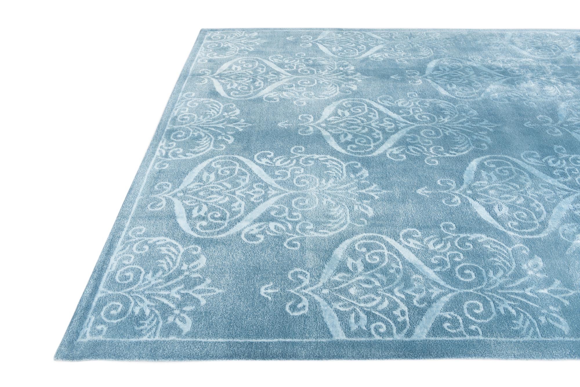 6' 9 x 9' 6 Hand Knotted Darya Wool Rug