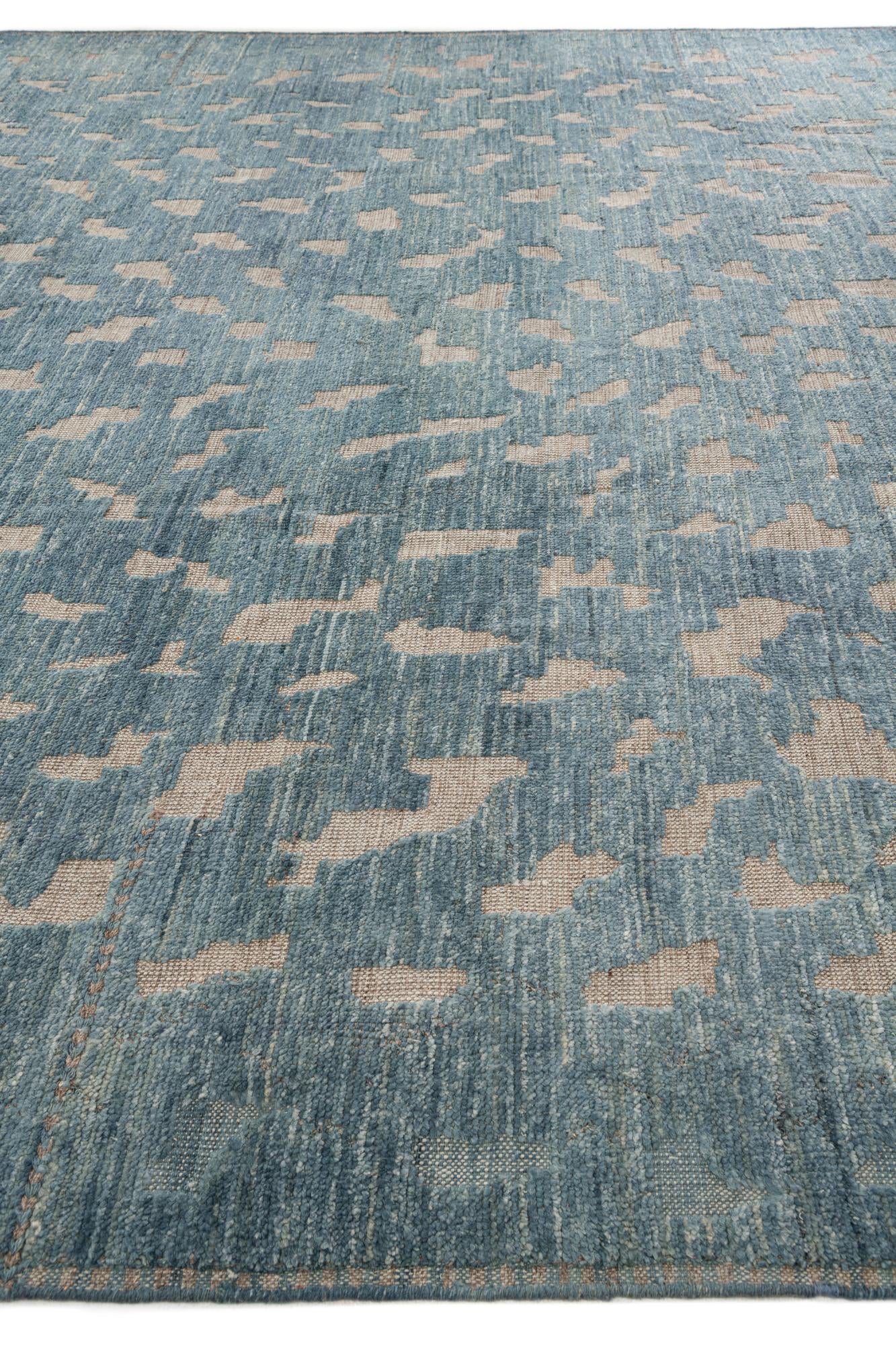 12' 8 x 14' 2 Hand Knotted Darya Wool Rug