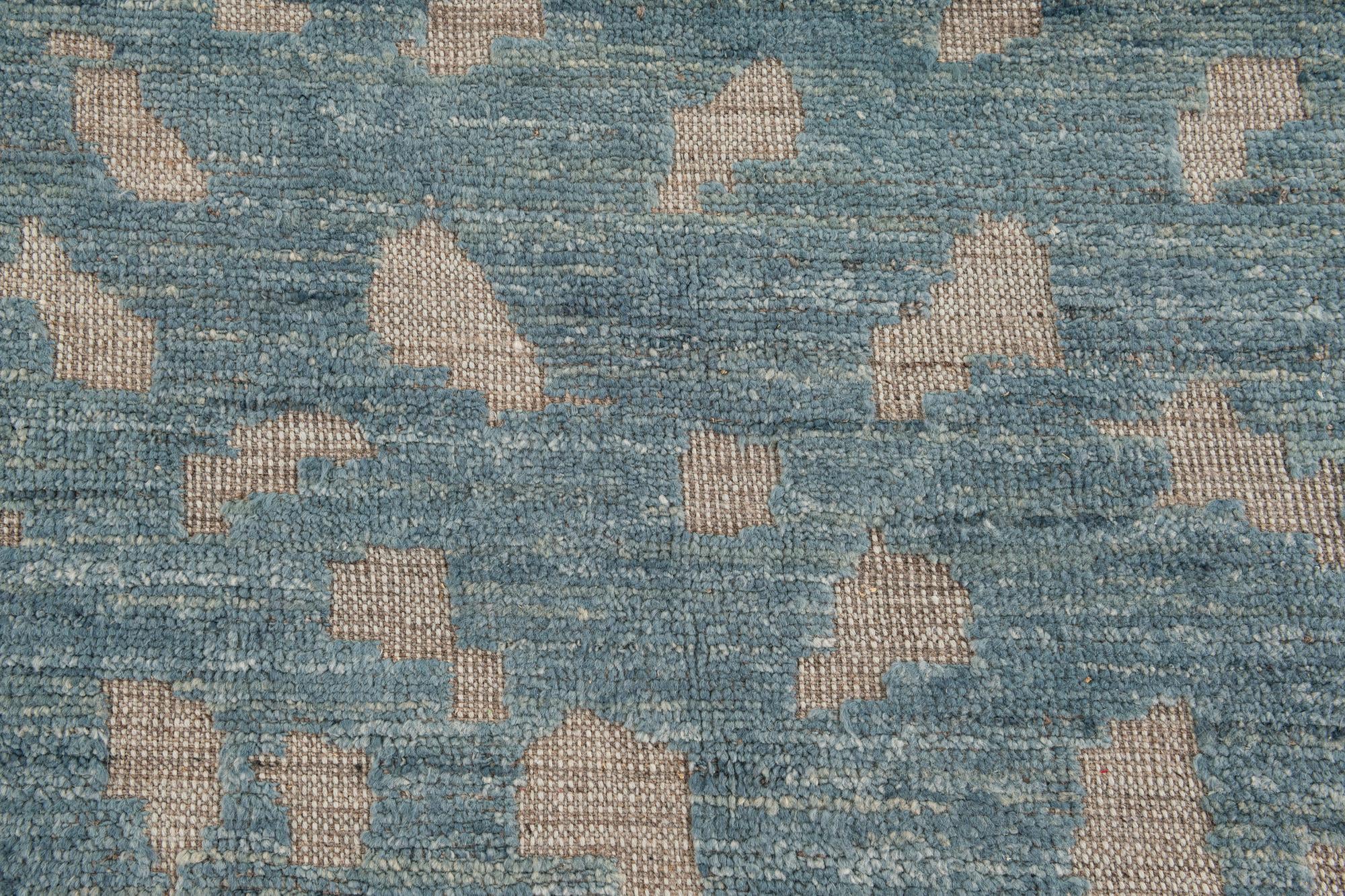 12' 8 x 14' 2 Hand Knotted Darya Wool Rug