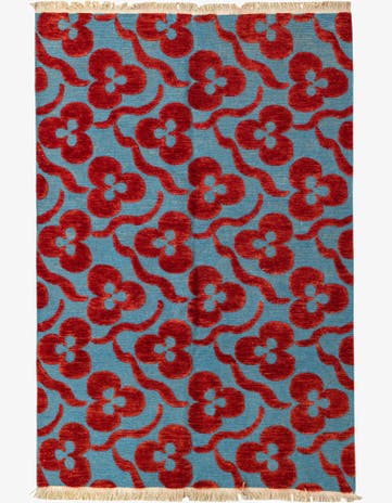 4' 2 x 6' 4 Hand Knotted Darya Wool Rug