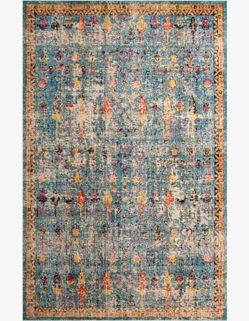 Blue Washable El Paso Rug