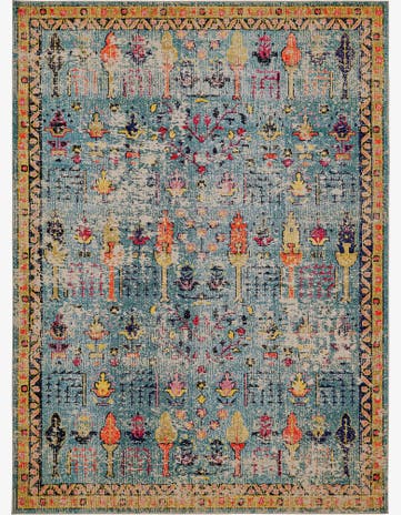 Blue Washable El Paso Rug