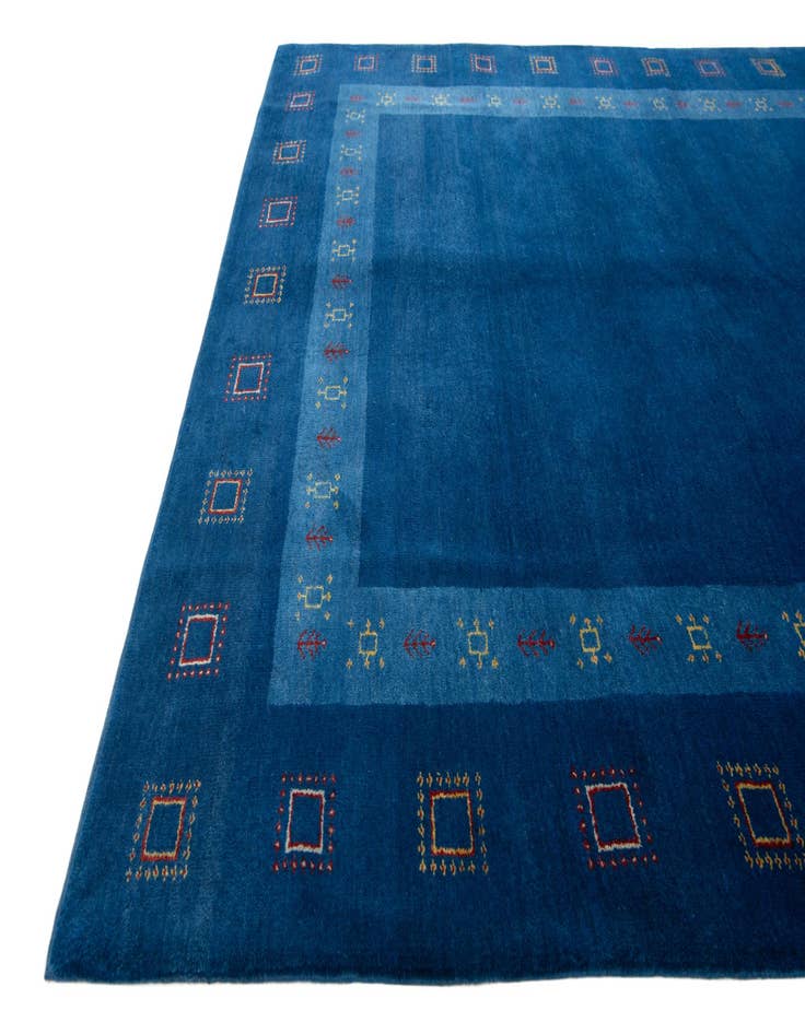 Detail image of 5' 8 x 8' Hand Knotted Gabbeh Wool Rug