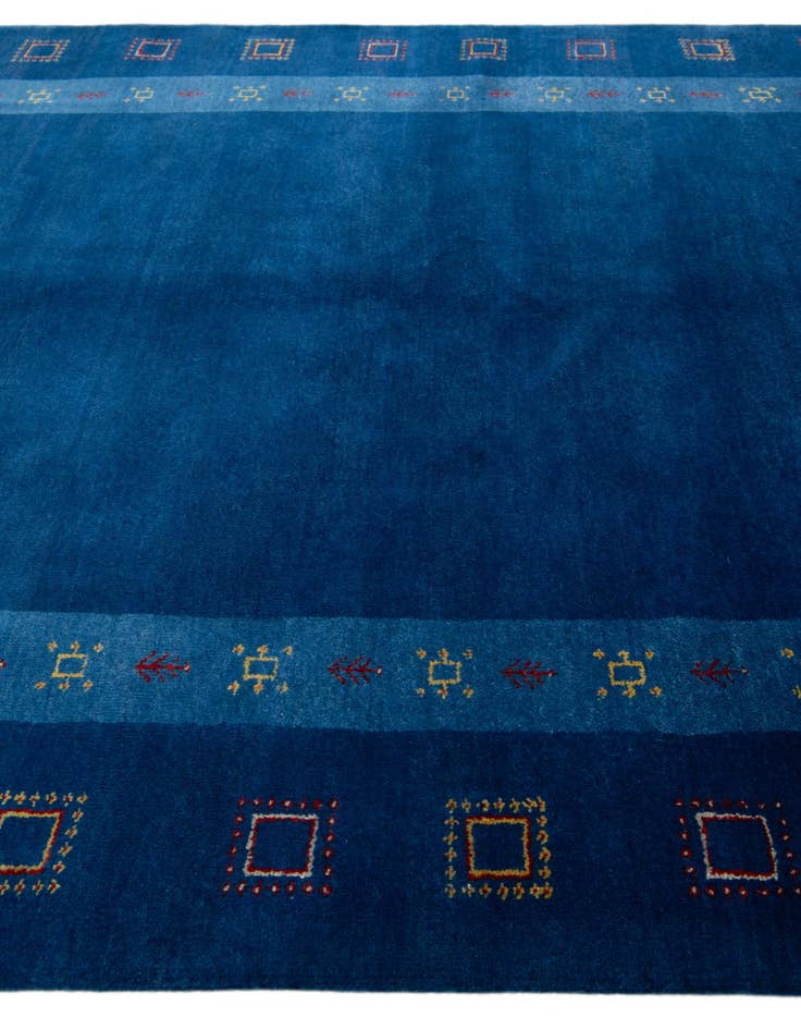 Detail image of 5' 8 x 8' Hand Knotted Gabbeh Wool Rug