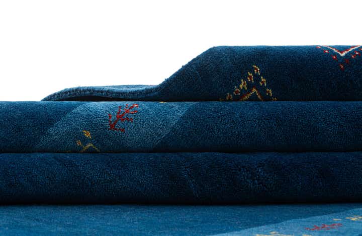 5' 8 x 8' Hand Knotted Gabbeh Wool Rug