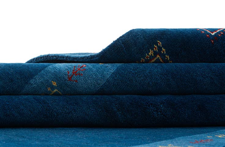 Detail image of 5' 8 x 8' Hand Knotted Gabbeh Wool Rug