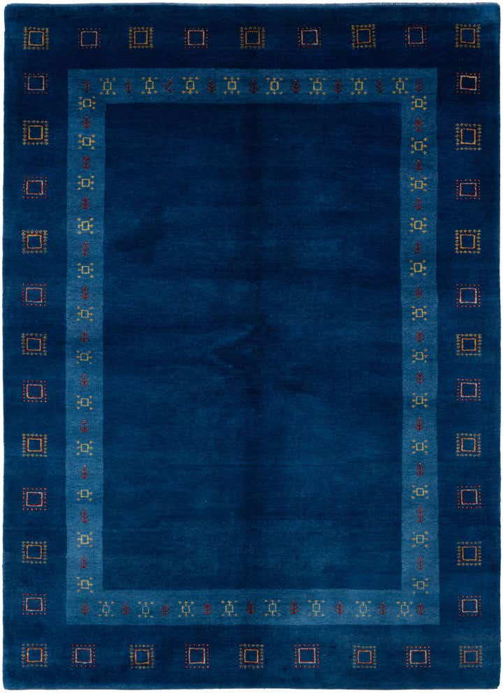 5' 8 x 8' Hand Knotted Gabbeh Wool Rug