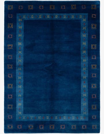 5' 8 x 8' Hand Knotted Gabbeh Wool Rug