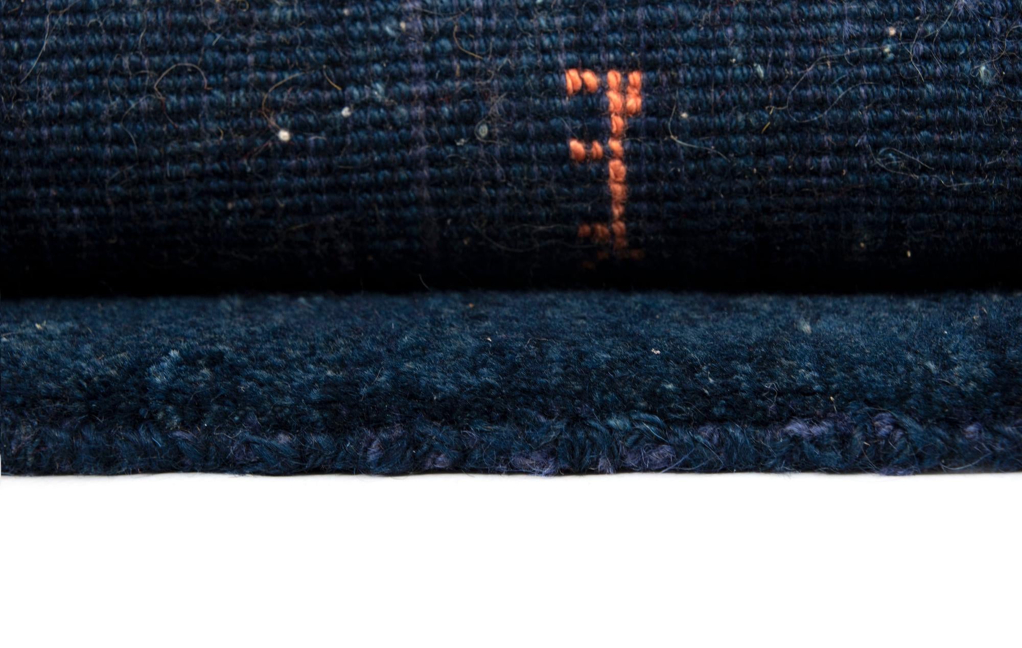 1' 4 x 1' 9 Gabbeh Shouli Wool Rug