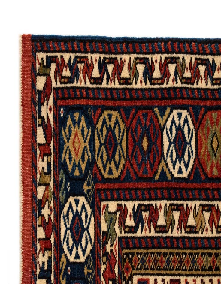 Detail image of 4' 2 x 5' 5  Hand Knotted Ghashghai Persian Rug