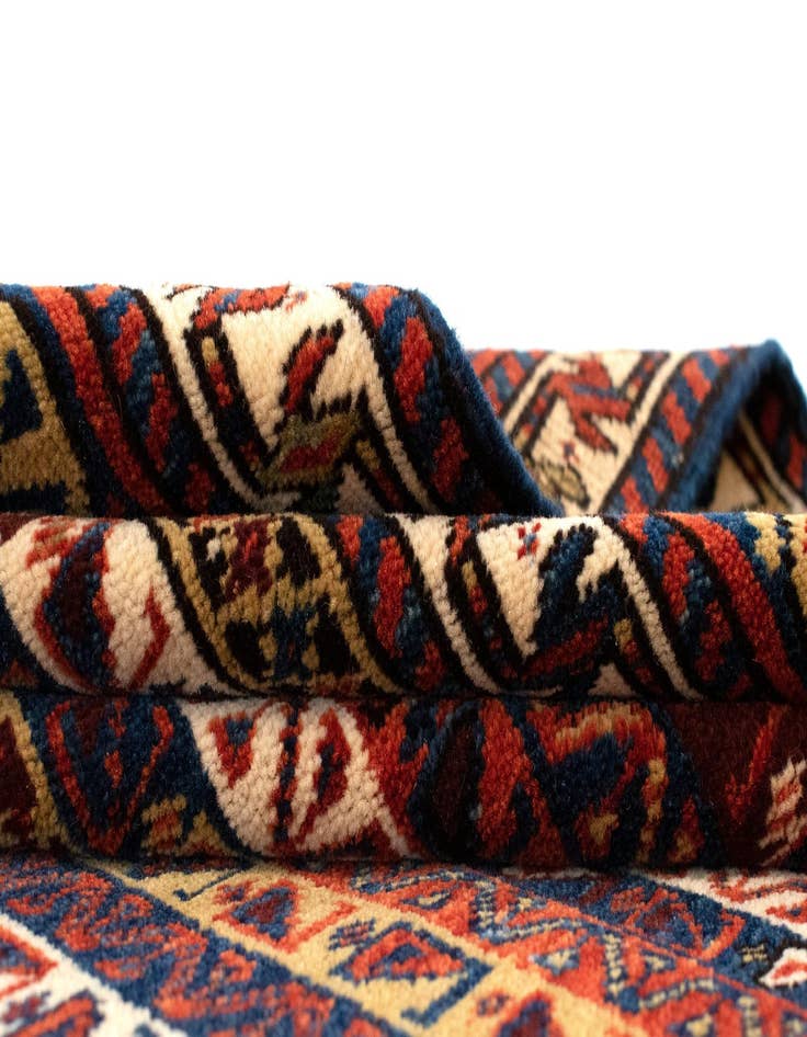 Detail image of 4' 2 x 5' 5  Hand Knotted Ghashghai Persian Rug