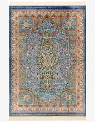 4' 5 x 6' 5 Ghom Design Rug