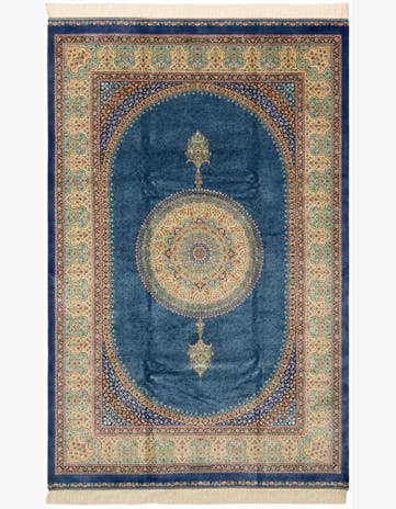 4' 9 x 7' 5 Ghom Design Rug