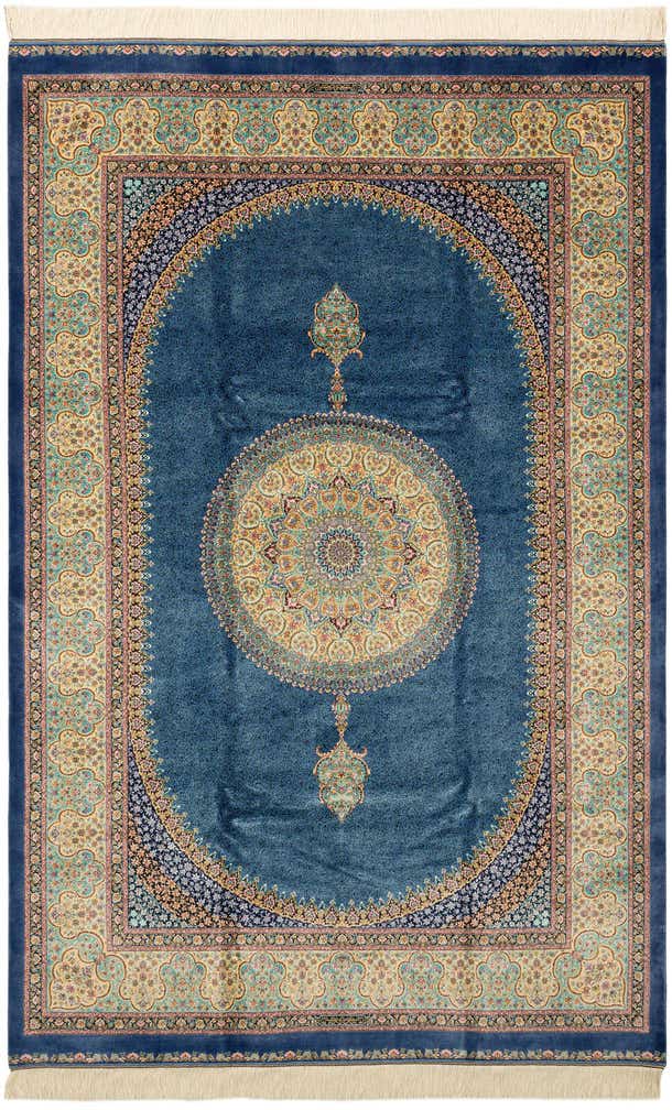 4' 9 x 7' 5 Ghom Design Rug