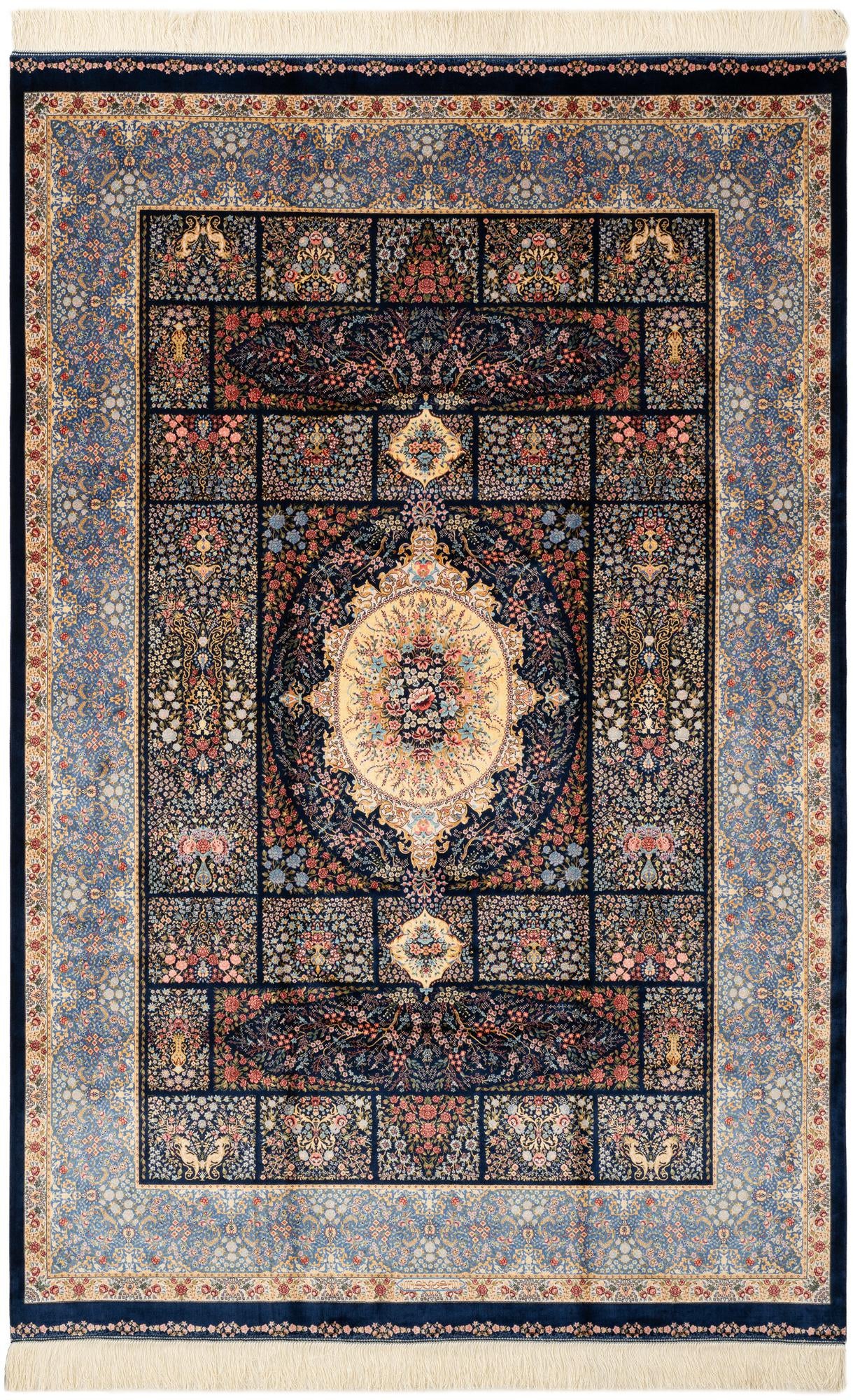 4' 9 x 7' 6 Ghom Design Rug