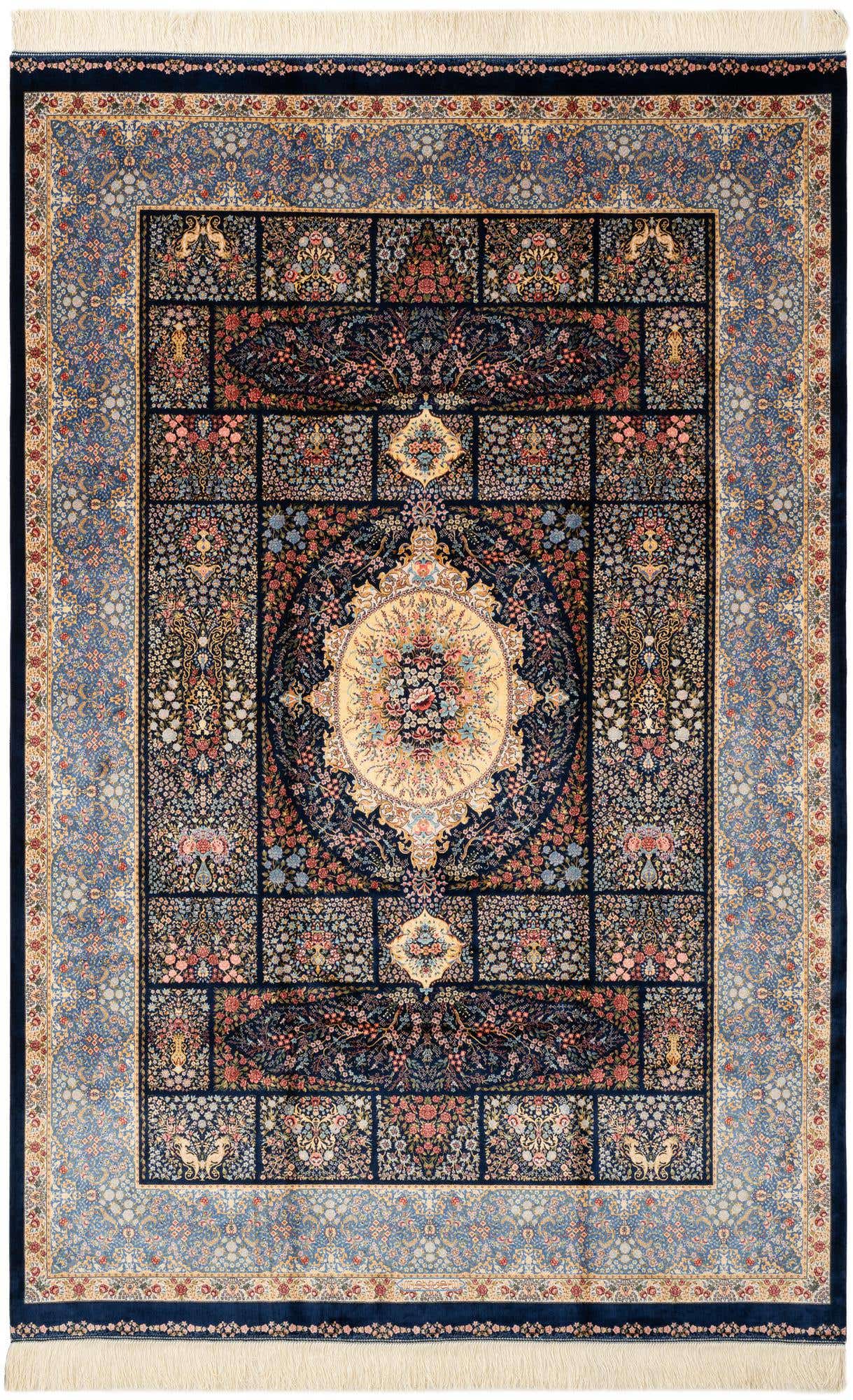 4' 9 x 7' 6 Ghom Design Rug