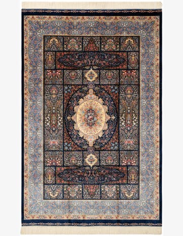4' 9 x 7' 6 Ghom Design Rug