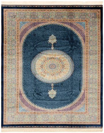 4' 9 x 7' 5 Ghom Design Rug