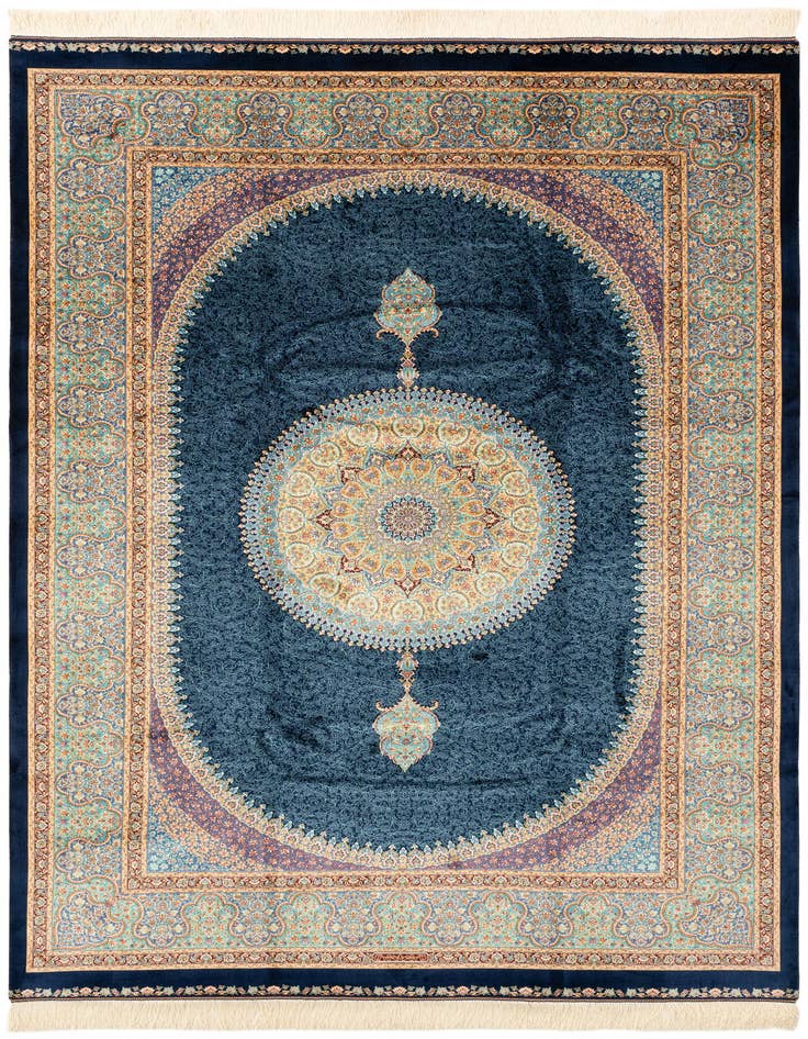 Detail image of 4' 9 x 7' 5 Ghom Design Rug