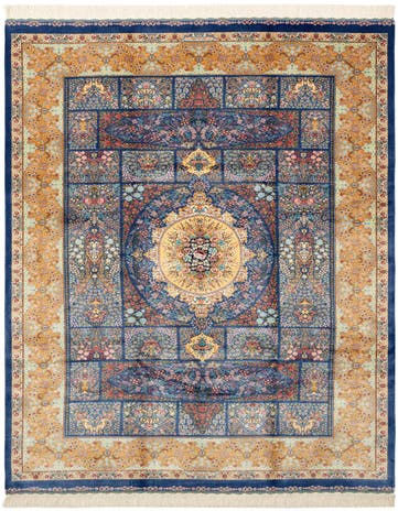 4' 9 x 7' 5 Ghom Design Rug