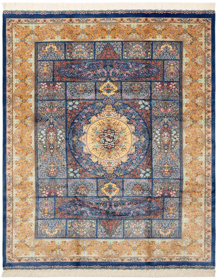 Detail image of 4' 9 x 7' 5 Ghom Design Rug