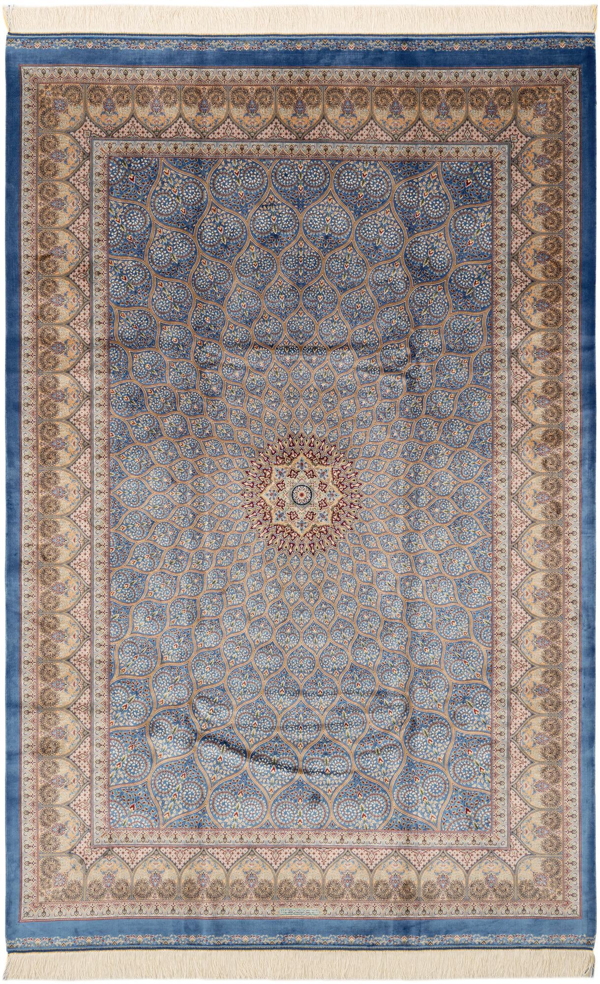 4' 10 x 7' 5 Ghom Design Rug
