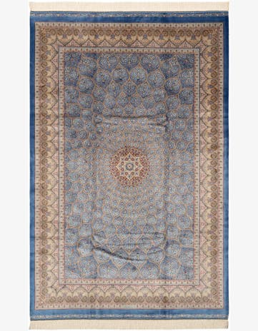 4' 10 x 7' 5 Ghom Design Rug