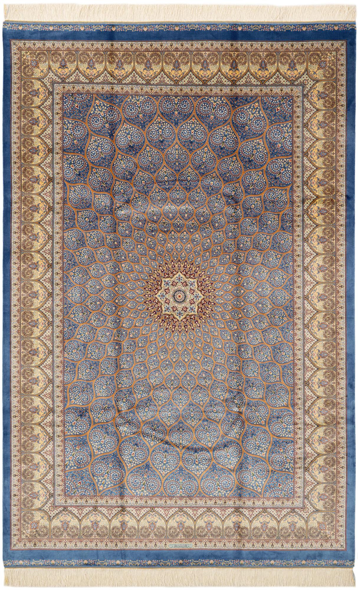 4' 9 x 7' 6 Ghom Design Rug