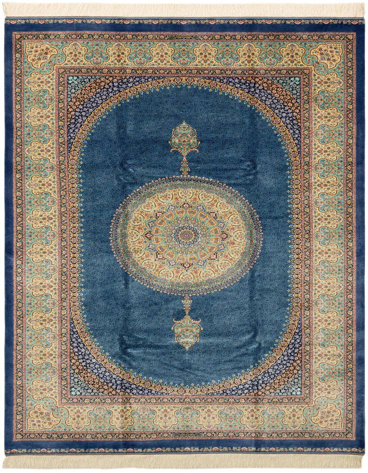 Detail image of 4' 9 x 7' 6 Ghom Design Rug