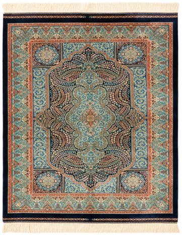 3' 3 x 4' 10 Ghom Design Rug