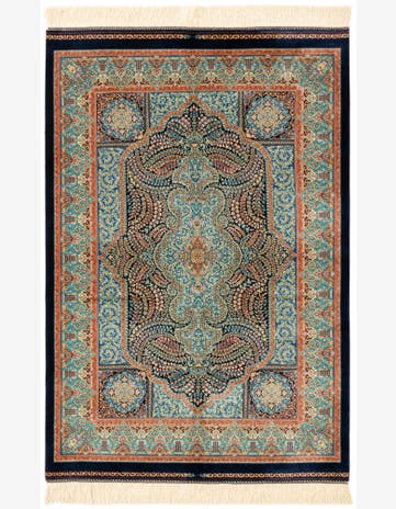 3' 3 x 4' 10 Ghom Design Rug
