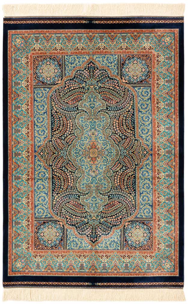 3' 3 x 4' 10 Ghom Design Rug
