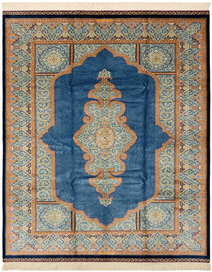 Detail image of 4' 9 x 7' 5 Ghom Design Rug