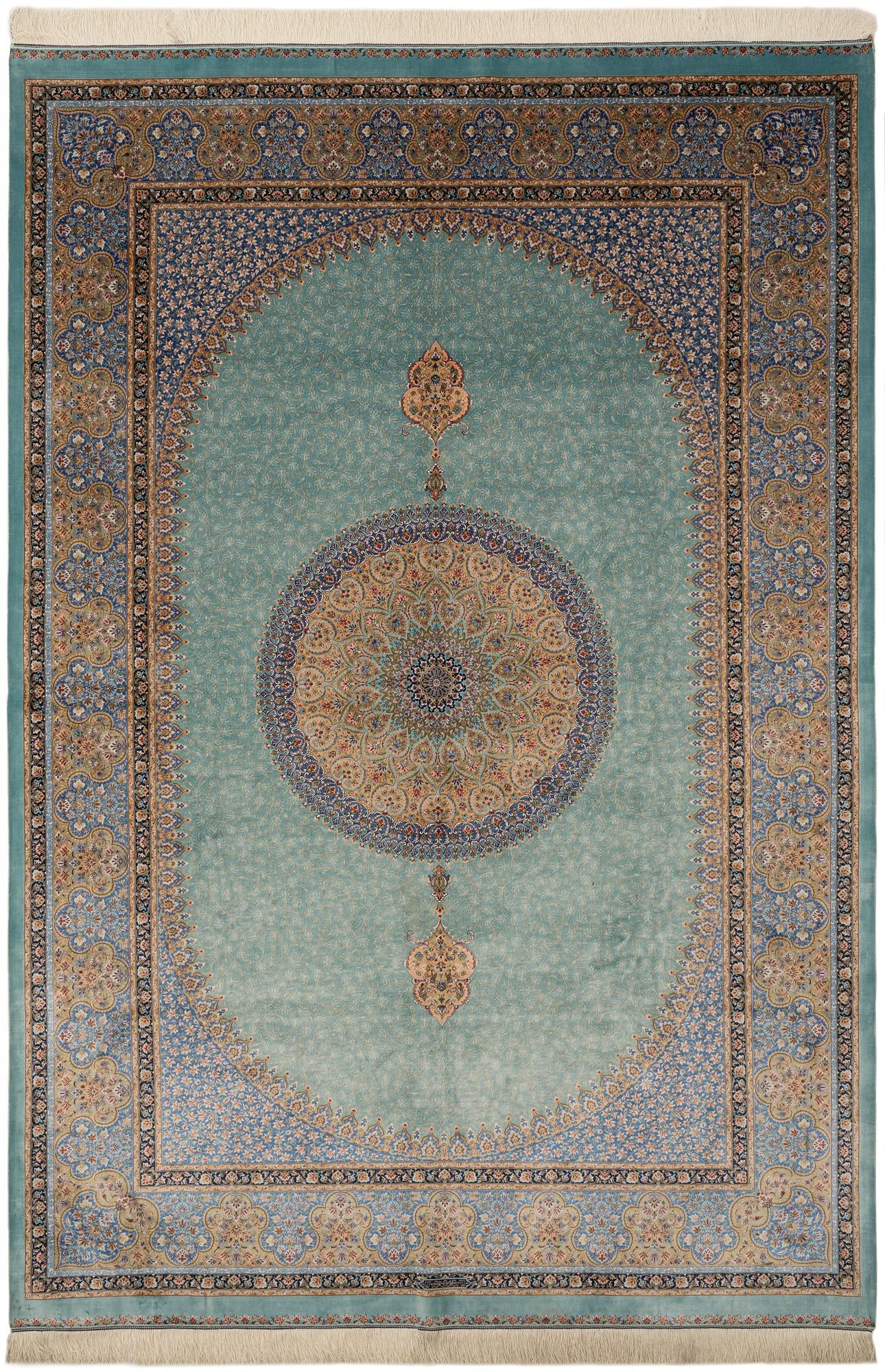 6' 6 x 9' 7 Ghom Design Rug
