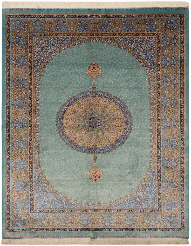 Detail image of 6' 6 x 9' 7 Ghom Design Rug