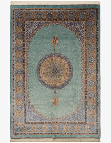 6' 6 x 9' 7 Ghom Design Rug