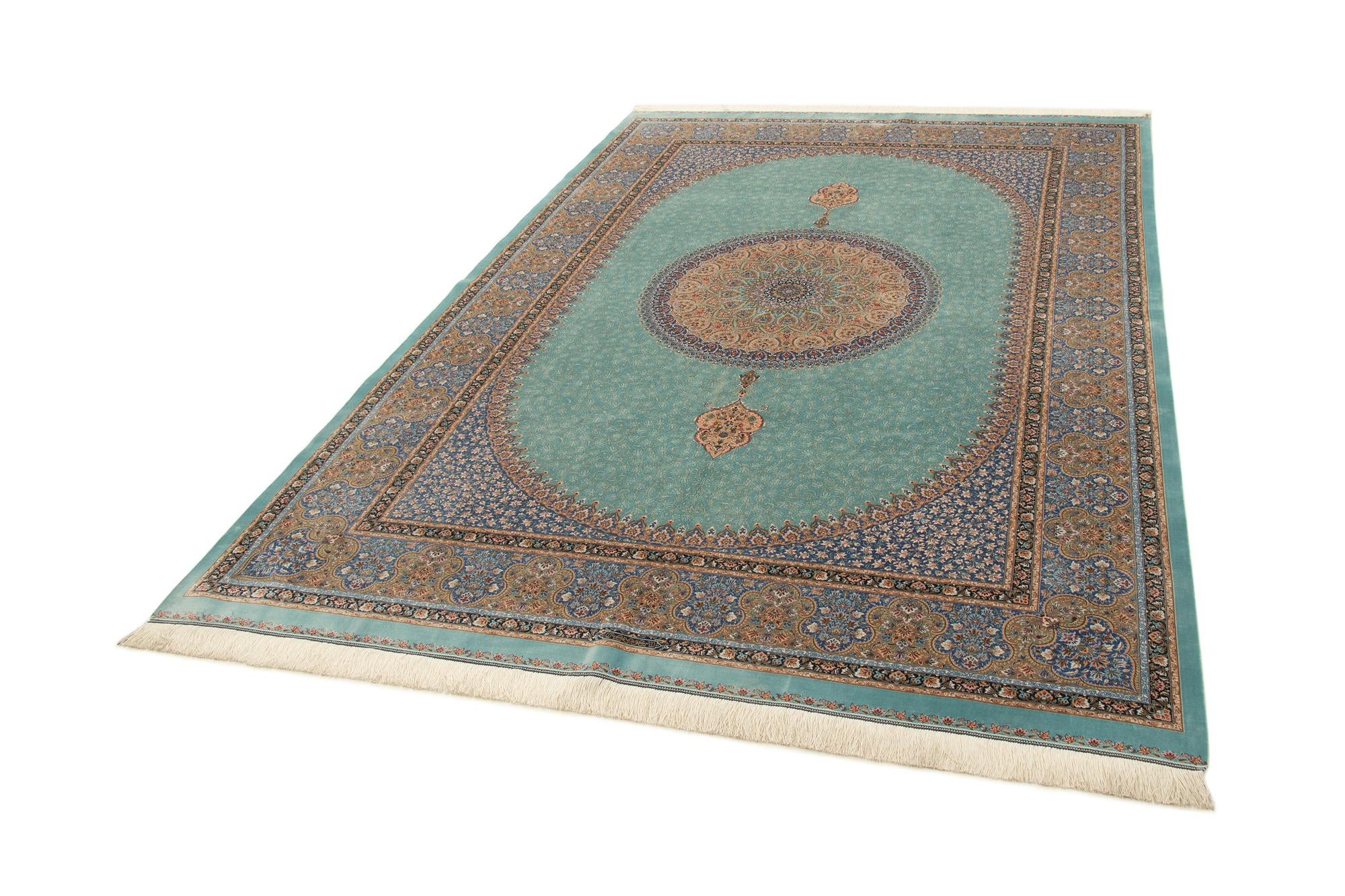 6' 6 x 9' 7 Ghom Design Rug